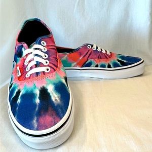 Authentic Tie Dye low top Vans. Only worn twice. I do not have the original box.